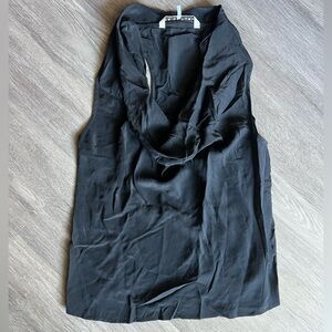 Trina Turk Cowl Neck Black Sleeveless Top